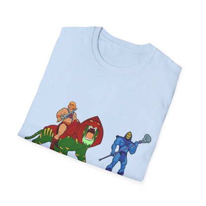 He-Man Retro Graphic Tee, Unisex Softstyle Shirt for Fans, Vintage Cartoon Apparel, Gift for Geeks, Nostalgic T-Shirt