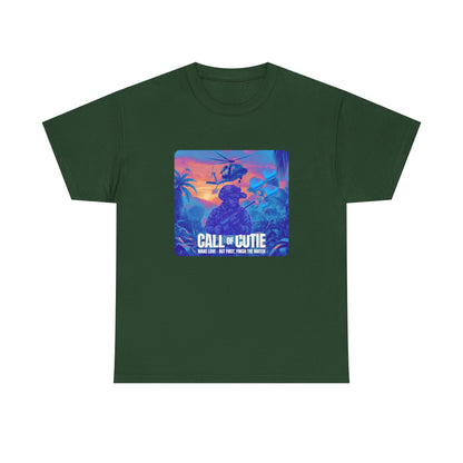 Retro Call of Cutie Unisex Oversized Boxy Tee - Chill Vibes for Game Lovers 