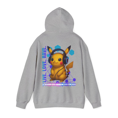 Rave Hoddie, Live Love Rave - Techno - Pokemon