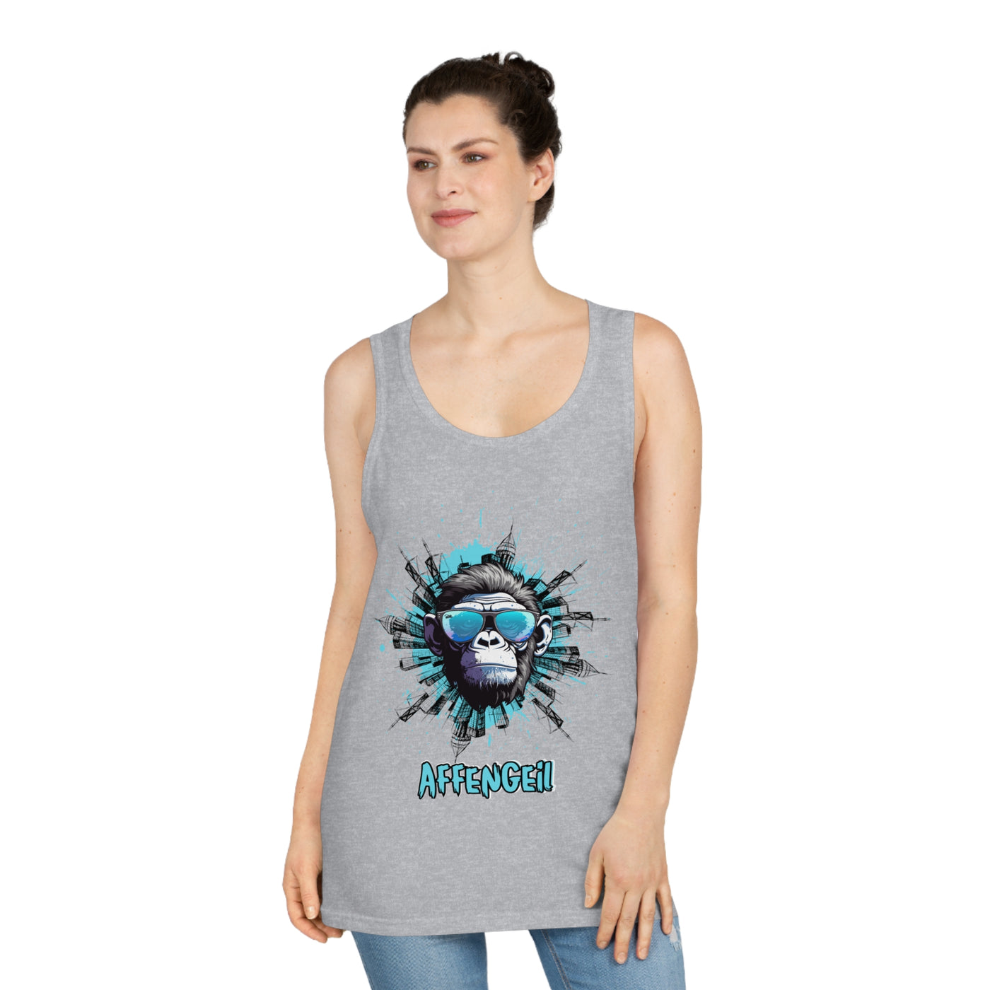 "Affengeil" Gorilla Graphic Unisex Jersey Tank - Perfect for Summer Adventures