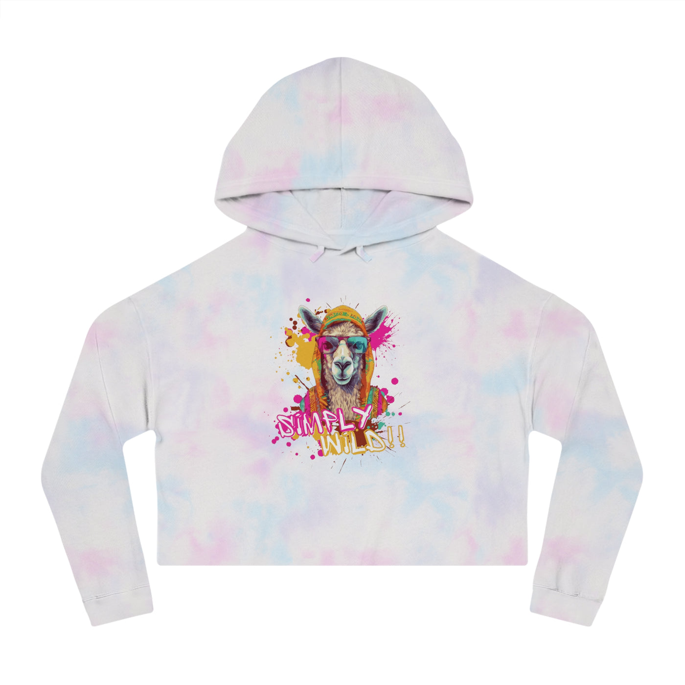 Urban Wilds Crop Hoodie - Colorful Graffiti Inspired Design