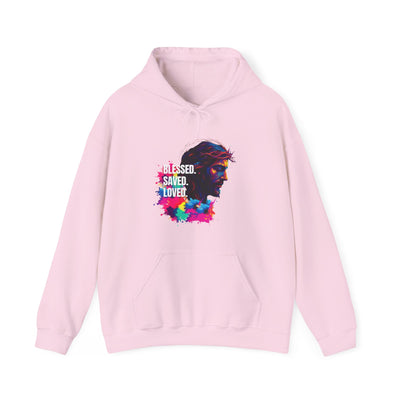 Jesus bunt - Blessed- saved- loved