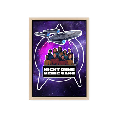 Starship Adventure Poster with Wooden Frame | Sci-Fi Wall Art, Geek Decor,