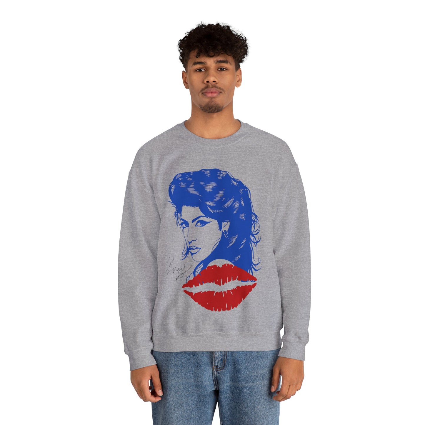 Amy Retro Kiss Graphic Hooded Sweatshirt for Fashion Lovers
