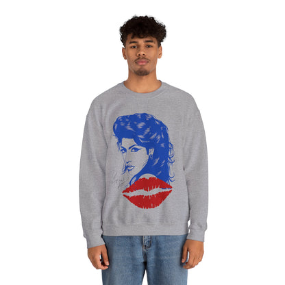 Amy Retro Kiss Graphic Hooded Sweatshirt for Fashion Lovers