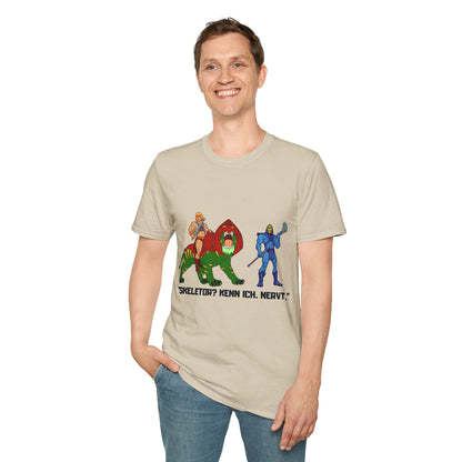 He-Man Retro Graphic Tee, Unisex Softstyle Shirt for Fans, Vintage Cartoon Apparel, Gift for Geeks, Nostalgic T-Shirt