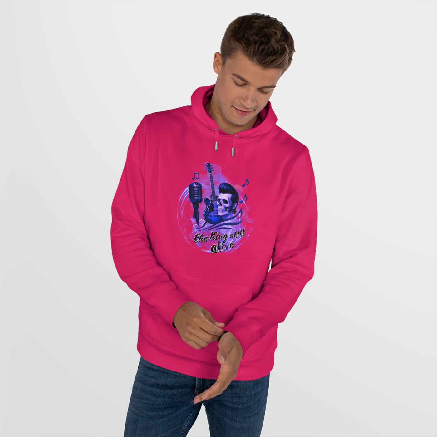 Rock 'n' Roll King Hooded Sweatshirt - 'The King Still Alive' Graphic
