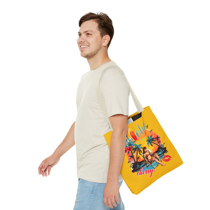 Aloha Cherry Tropical Tote Bag | Beach Accessories, Summer Bag, Travel Tote, Hängetasche, Strandtasche