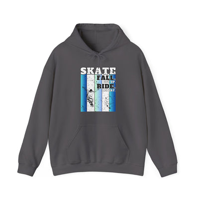 Skateboarding Warmup Hoodie - 'Skate Fall Get Up Ride Repeat' Design