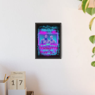 Retro Legends Poster with Wooden Frame - 1967 Nostalgia Art Bud Spencer &amp; Terence Hill