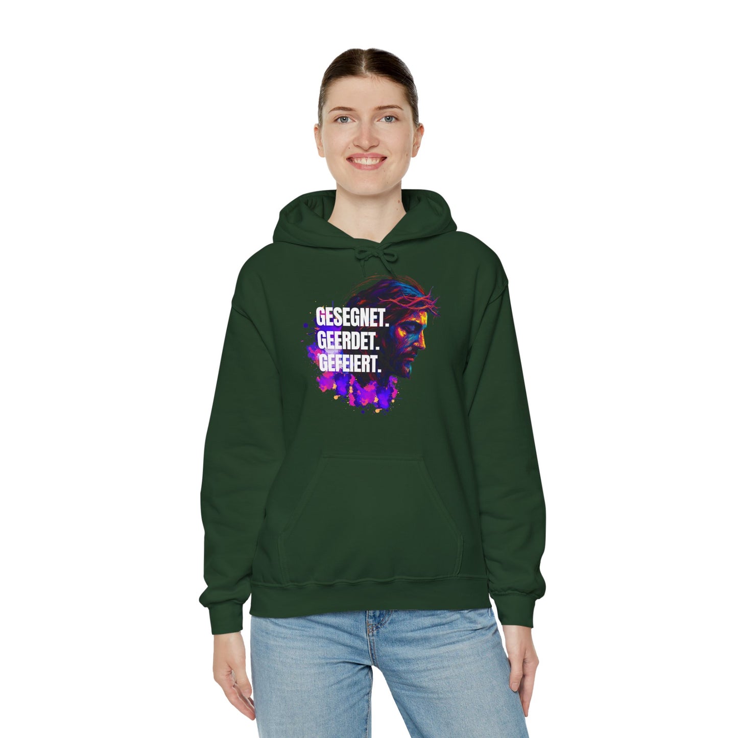 Jesus Colorful - with saying Blessed- Grounded - Celebrated