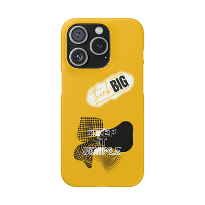 Handyhülle gelbe - Yellow Snap Case - 'Think BIG' for Motivated Individuals