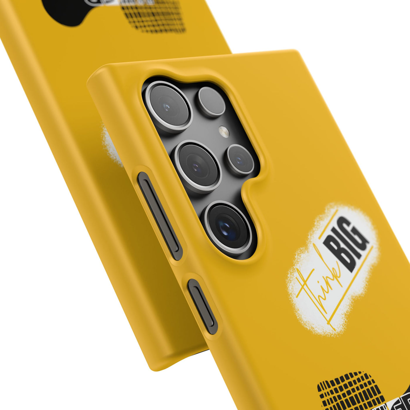 Handyhülle gelbe - Yellow Snap Case - 'Think BIG' for Motivated Individuals