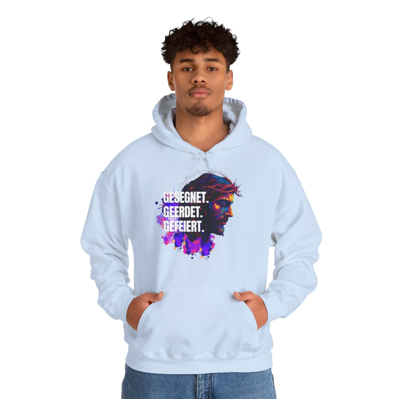 Jesus Colorful - with saying Blessed- Grounded - Celebrated