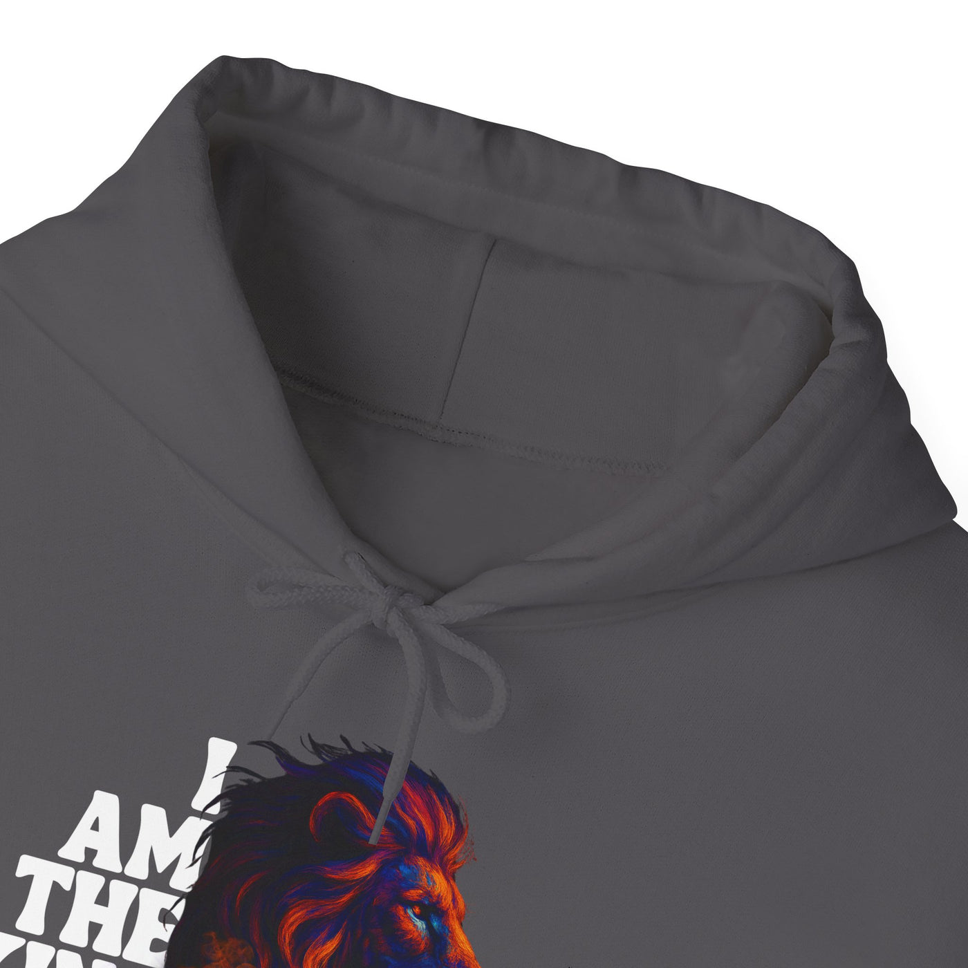 Inspirational Lion Hoodie "i am the king of my kingdom"