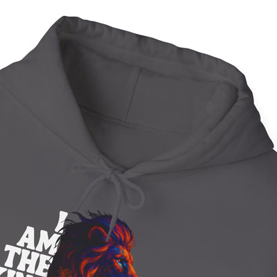 Inspirational Lion Hoodie "i am the king of my kingdom"