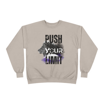 Motivational Lion Sweatshirt - Push Your Limit - Unisex EcoSmart
