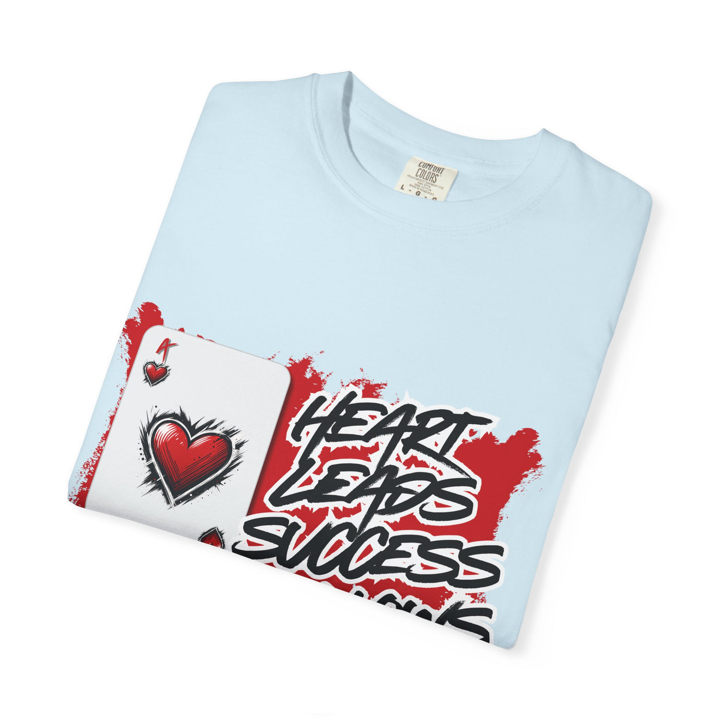 Heart Leads Success Unisex Heavy Cotton Tee | Graphic Tee | Casual Wear | Gift for Gamers | Inspirational Fashion | Streetwear
