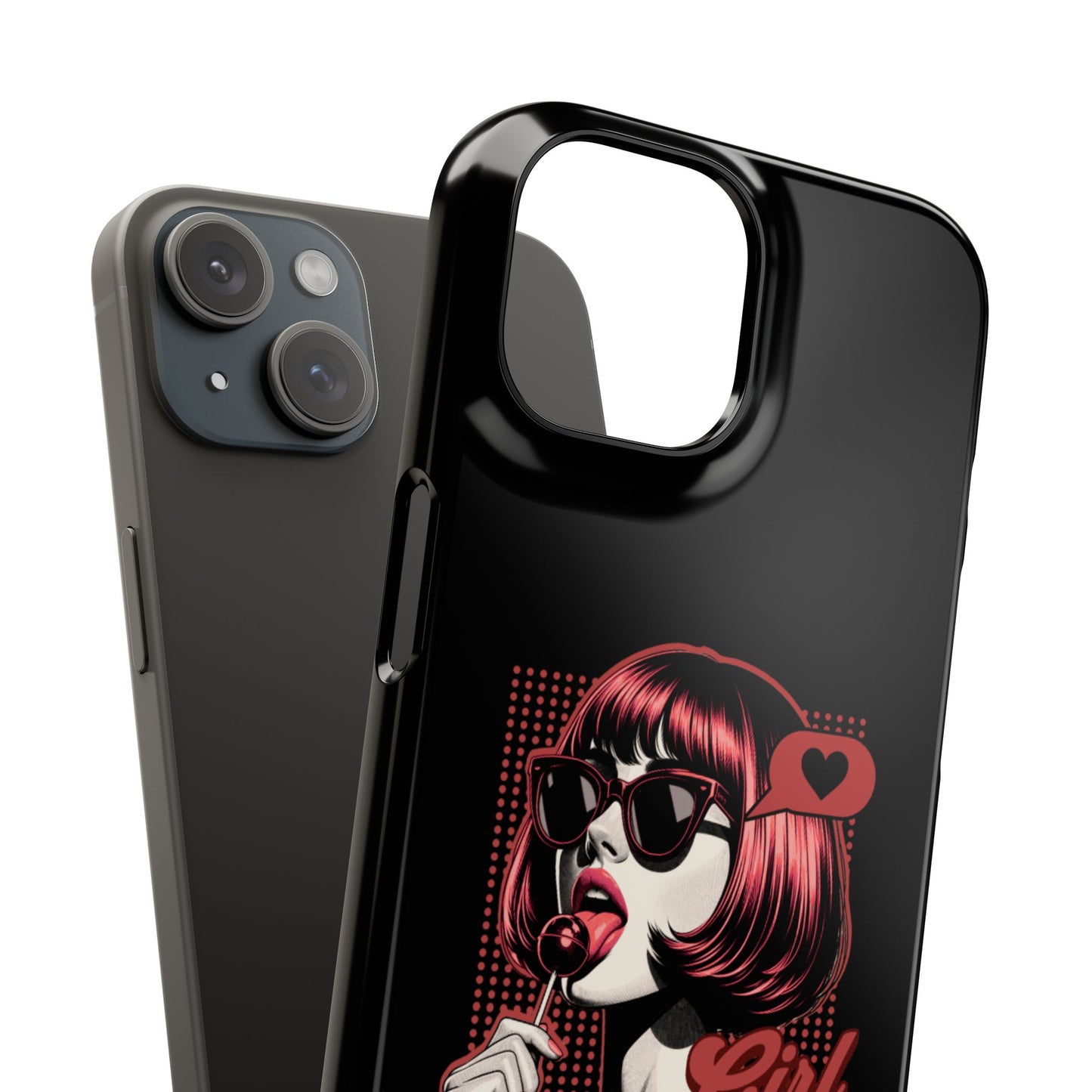 Retro Girl Snap Case Handyhülle