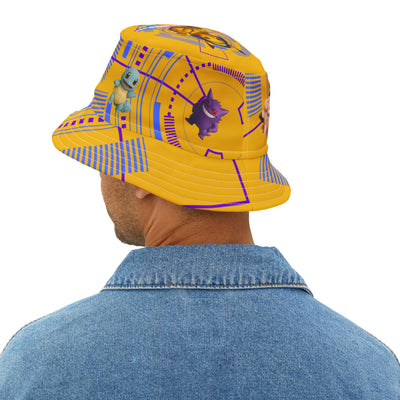 Colorful Pokemon Bucket Hat for Kids & Adults, Perfect for Summer Festivals