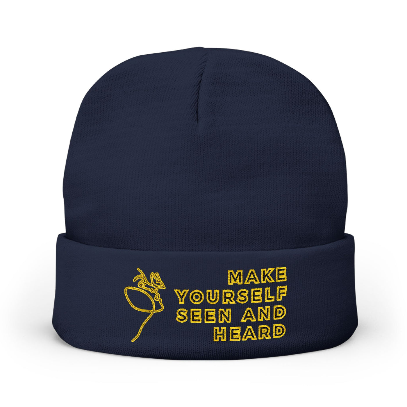 Make yourself seen and heard - Beanie, Knit Beanie, Custom Beanie Hat