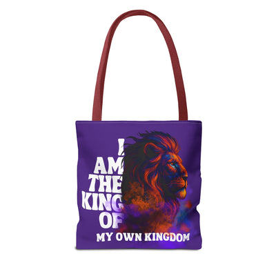 Regal Lion Tote Bag - I Am the King of My Own Kingdom, Canvas Bag,