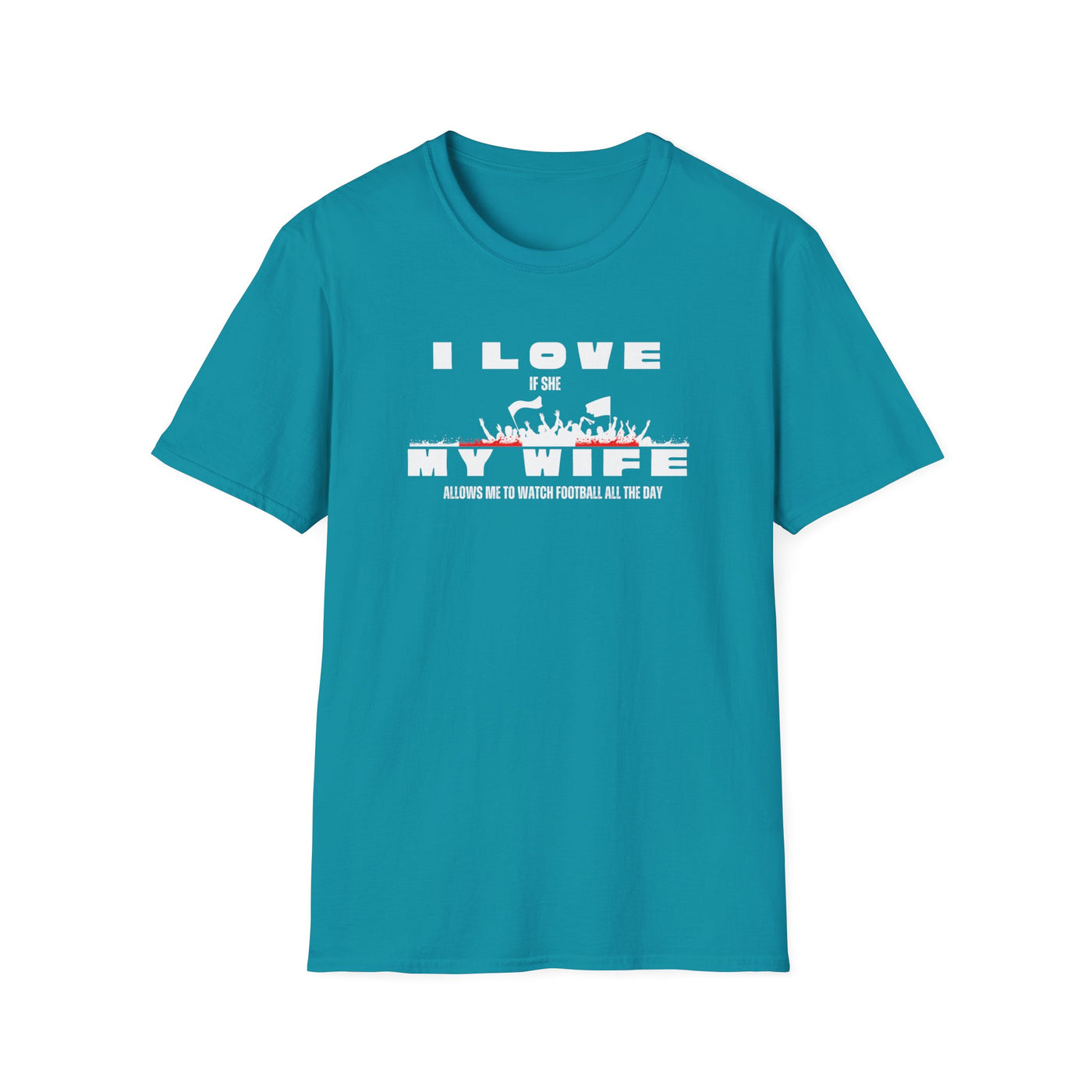 Minimalist Red Graphic Unisex T-Shirt - I love my wife 