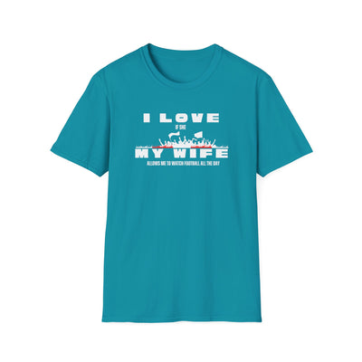 Minimalist Red Graphic Unisex T-Shirt - I love my wife 