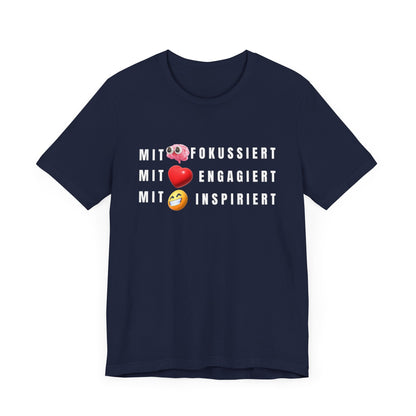 Inspirational Emoji T-Shirt Herz - Hirn - Humor - Heart - Mind - Humor