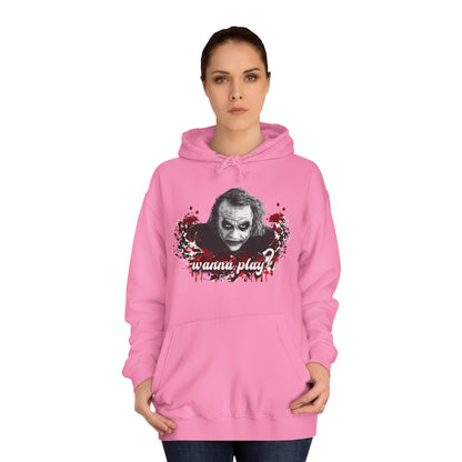 Joker "wanna play" college hoodie