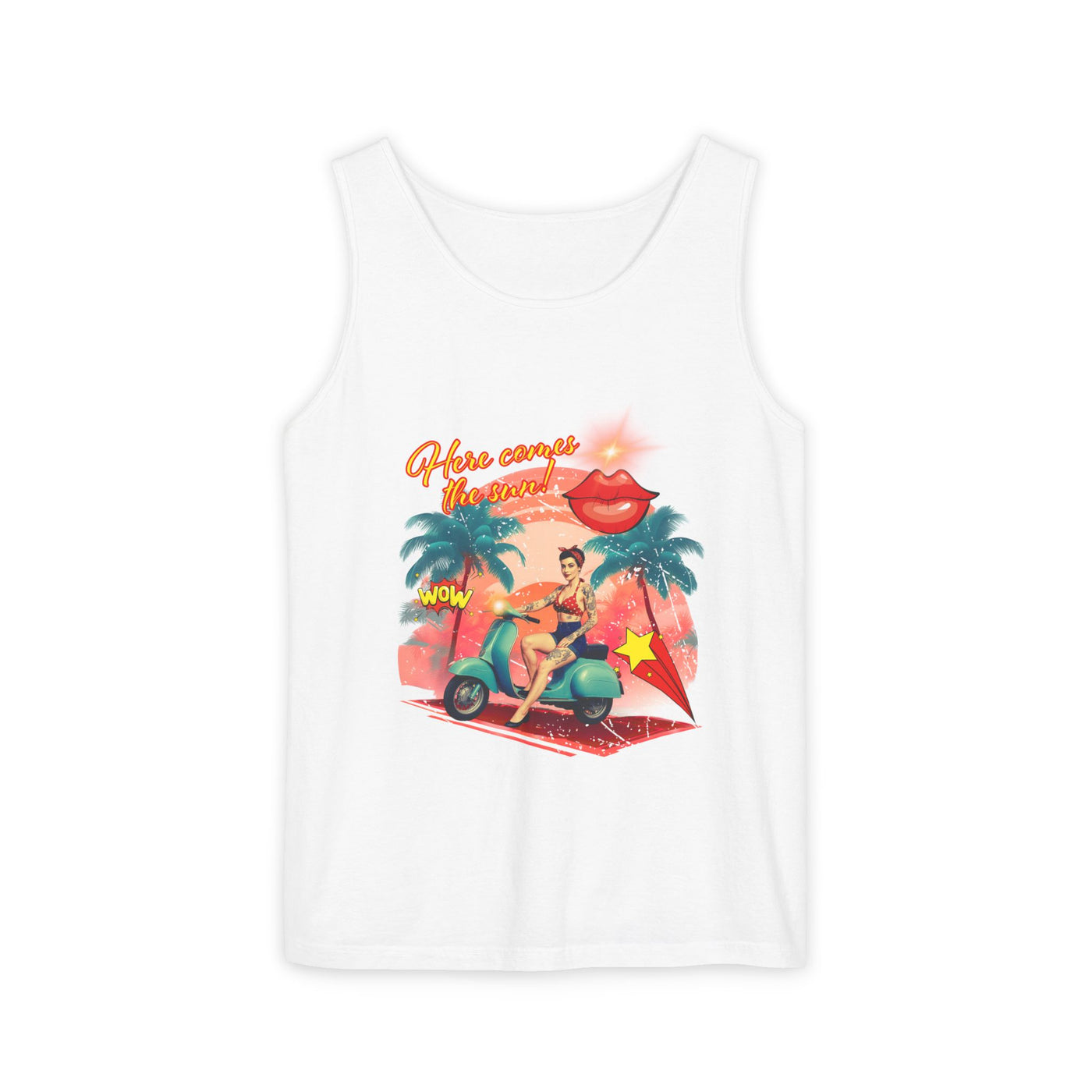 Retro Summer Vibes Tank Top Here comes the sun