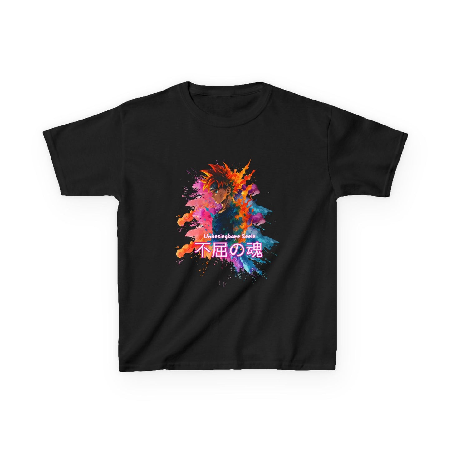 "unbesiegbare Seele" Vibrant Kids Jersey Tank Top - Colorful Anime Design