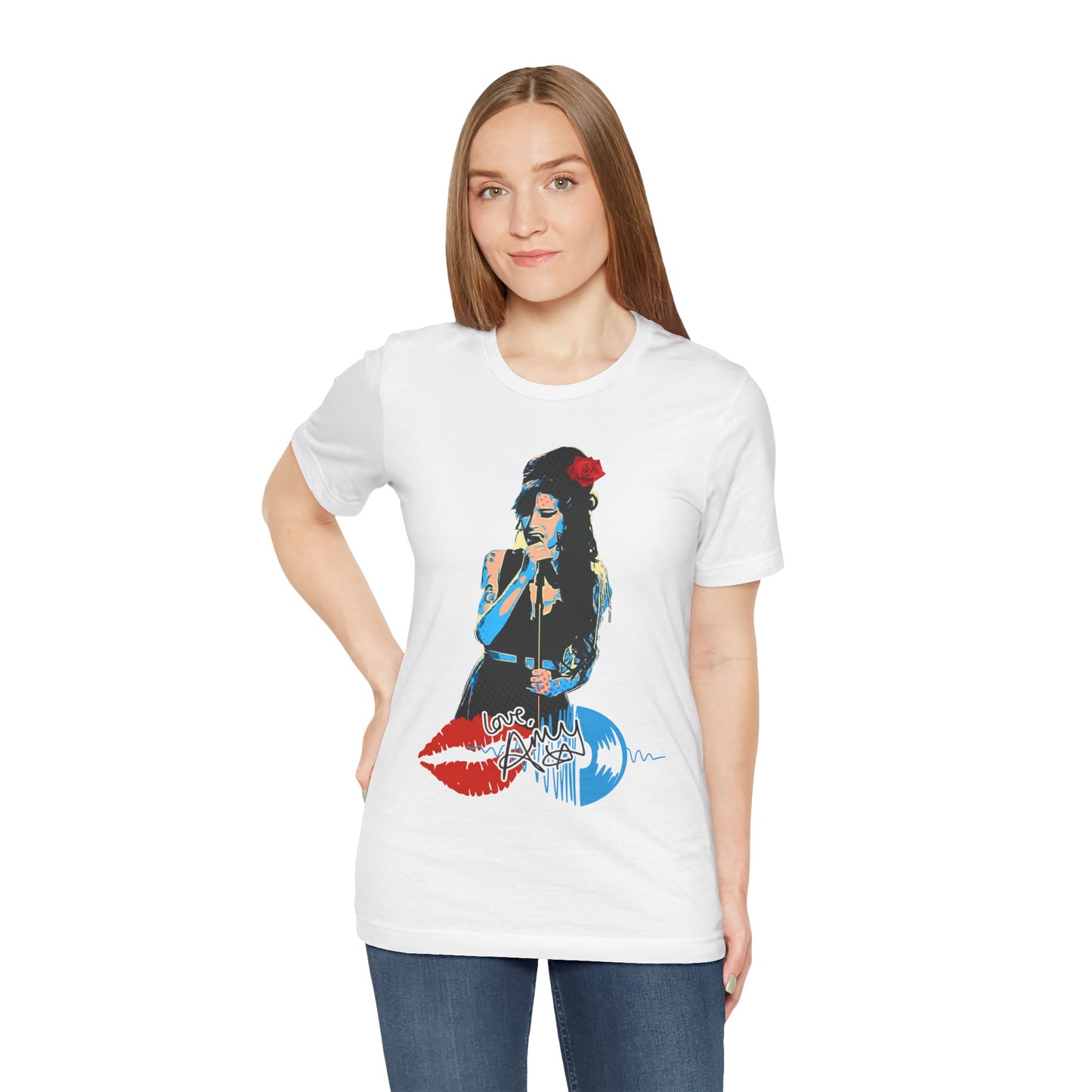 Amy Vintage-Inspired Music Lover's e T-Shirt