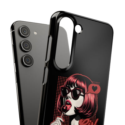 Retro Girl Snap Case Handyhülle