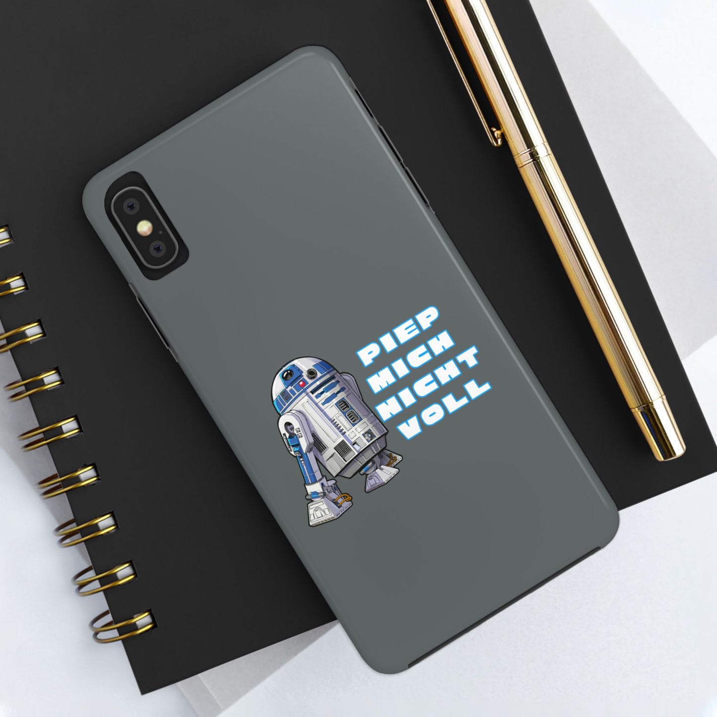Tough Phone Case - R2-D2 Design with "PIEP MICH NICHT VOLL"