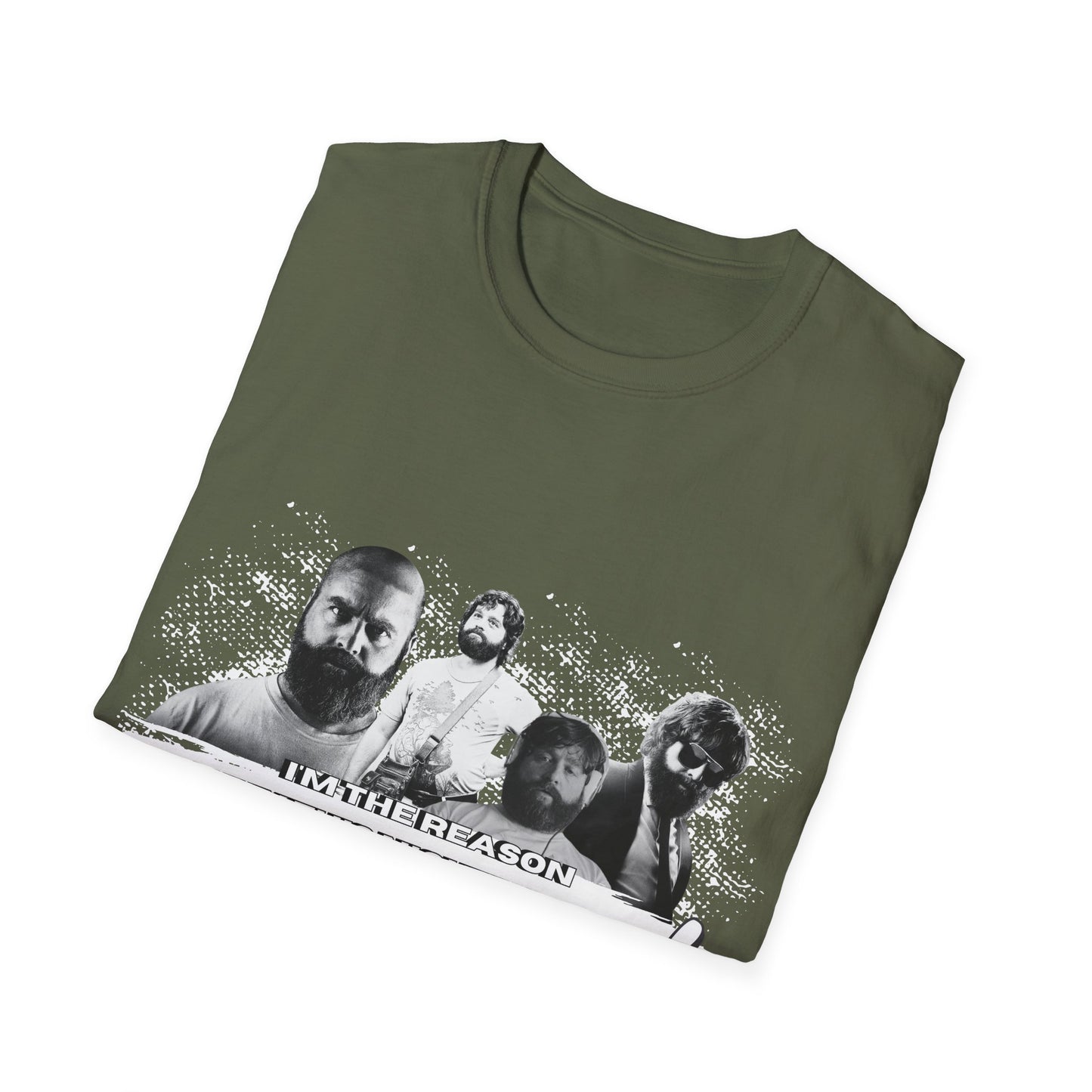 I am the reason why this night...Retro Graphic Unisex Softstyle T-Shirt - Hangover Alan