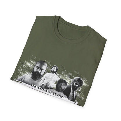 I am the reason why this night...Retro Graphic Unisex Softstyle T-Shirt - Hangover Alan