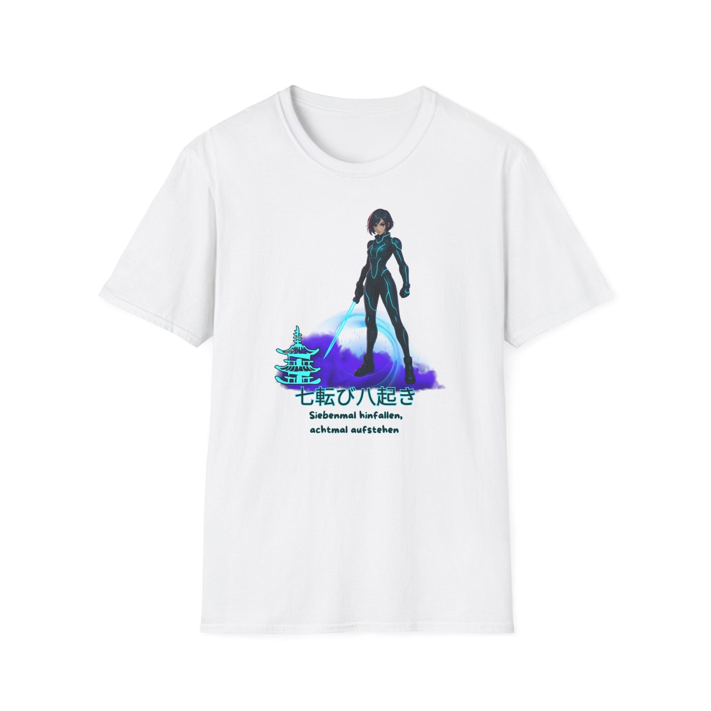 T-Shirt - Anime "siebenmal hinfallen - achtmal aufstehen"