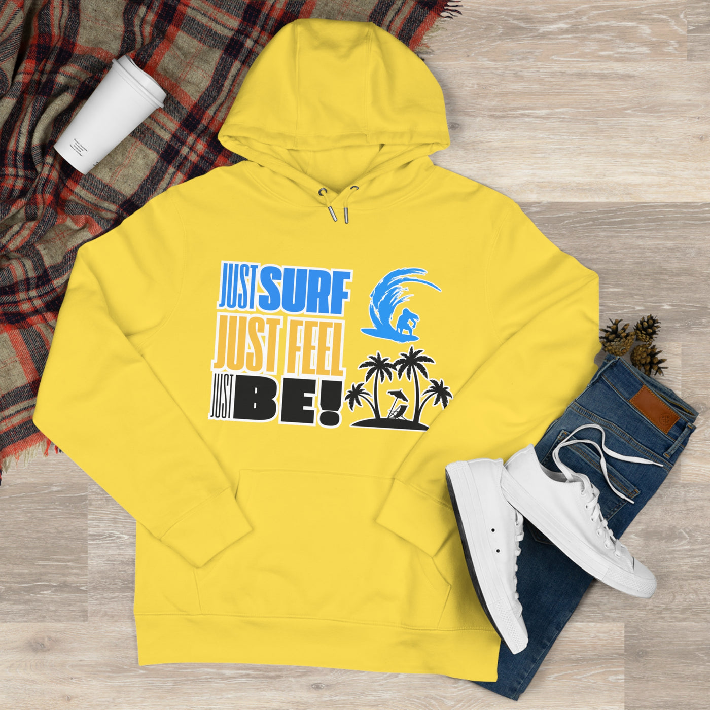 Just Surf Hooded Sweatshirt - Perfect for Beach Lovers and Surf Enthusiasts