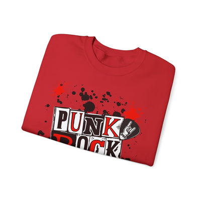 Punk Rock Crewneck Sweatshirt, Casual Streetwear Gift, Music Lover Apparel, Fall Fashion Layer, Unique Graphic Sweater