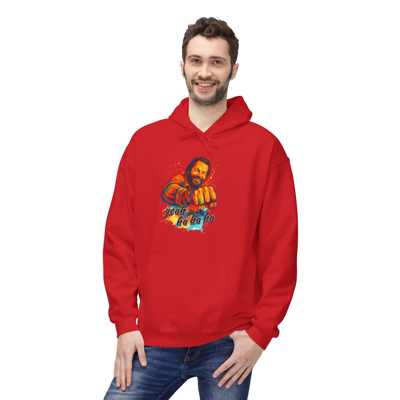 Bud Spencer Unisex Hoodie with 'Yeah Hahaha' Design