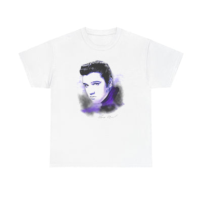 Elvis Portrait Unisex Heavy Cotton Tee - Retro Music Fan Gift