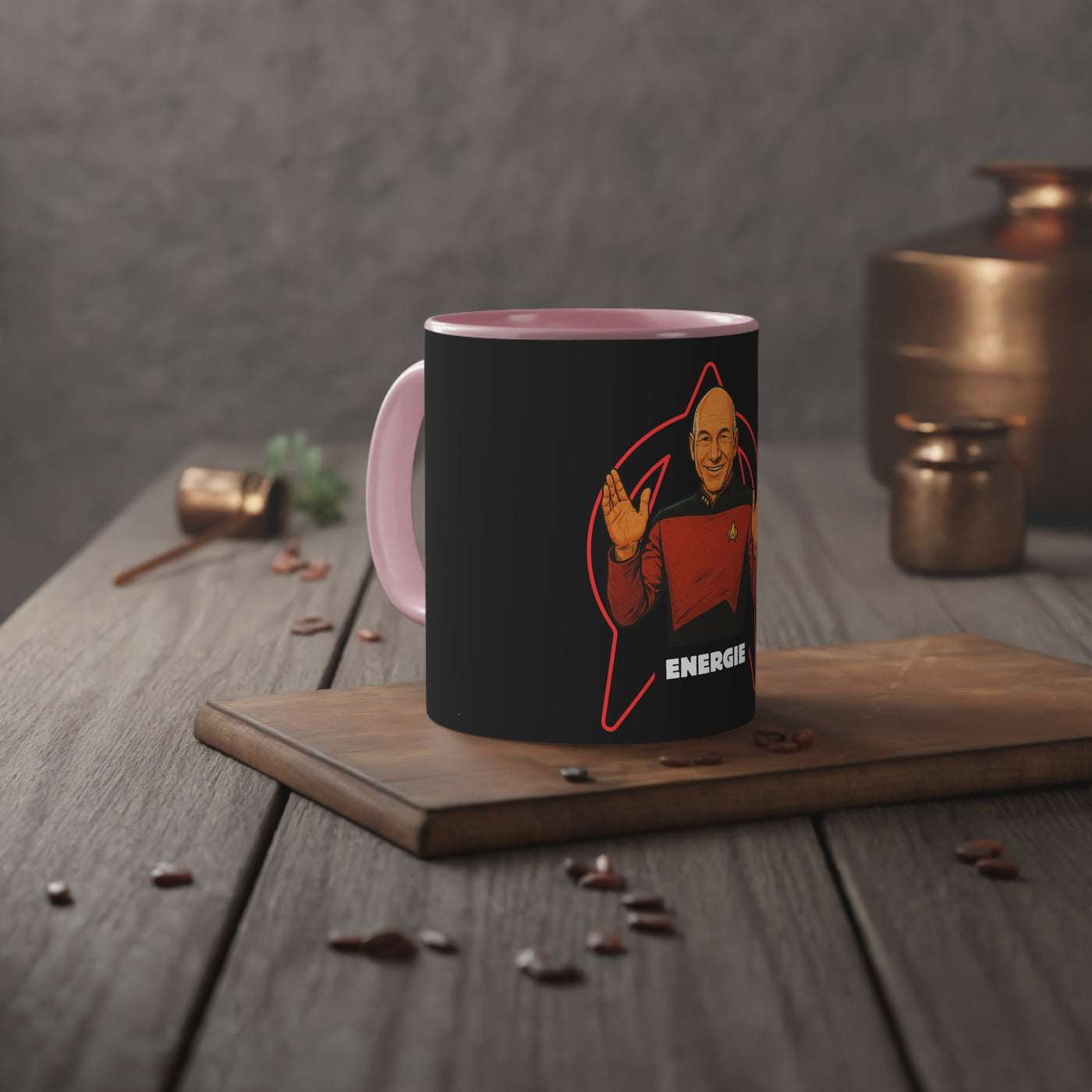 Starfleet Captain Mug - Energize Your Morning, Perfect Gift for Star Trek Fans, Black and White Accent Coffee Cup, Geeky Merchandise, [...]