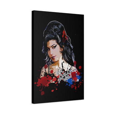 Amy Winehouse Art Canvas - Stretched Wall Decor with Signature