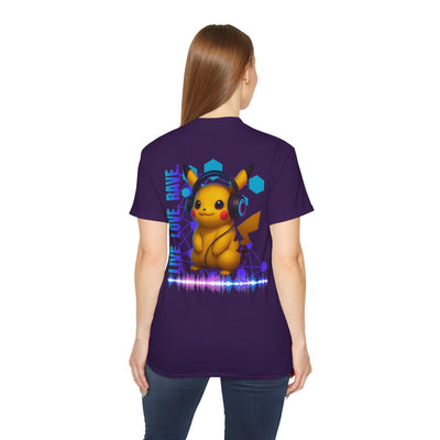 Rave T-Shirt, Fun Music Shirt, Live Love Rave - Techno - Pokemon