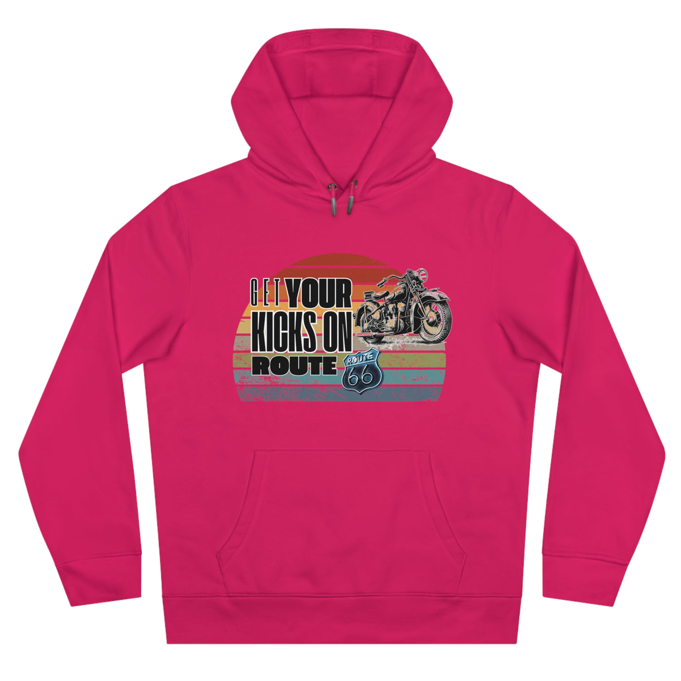Retro Route 66 Motorcycle Hoodie Sweatshirt - Get your kicks on route 66