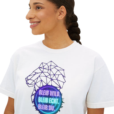 Wild Spirit Women's Boxy Tee | Motivational Graphic Top | Casual Wear, Gift for Nature Lovers, Birthday, Inspirational Tees