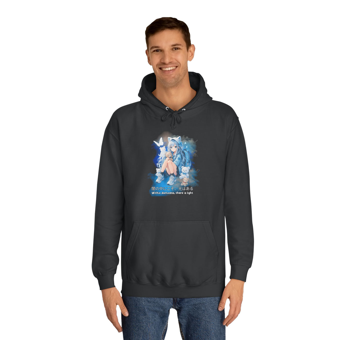 Hoodie, Anime Sweatshirt "Within darkness there is a light"