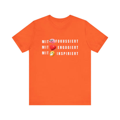 Inspirational Emoji T-Shirt Herz - Hirn - Humor - Heart - Mind - Humor