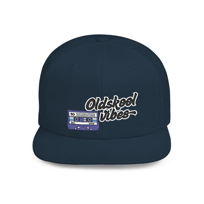 Oldschool Vibes Flat Bill Snapback Cap | Retro style hat for casual wear